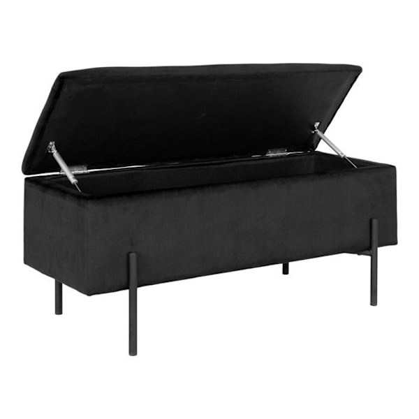 House Nordic Banc med förvaring Luna Noir 442802 Svart