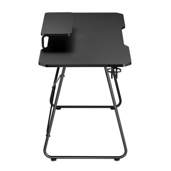 OPLITE ATIKA T10 XL Gaming Skrivebord Sort - Melamin top og sort stålbund