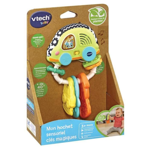 Vtech Baby Bioplastic Magic Keys Sensory Rattle Flerfärgad