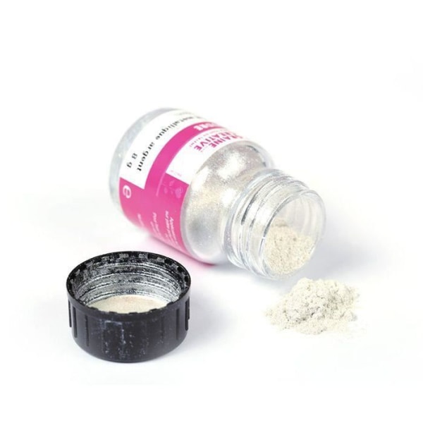 Silvermetallic effektpulver för FIMO-lera - 8 g
