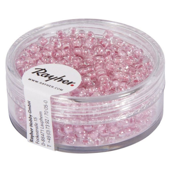 Perle Rocaille arktis lustrée Rose tendre 2,6mm 17 g Rosenrød