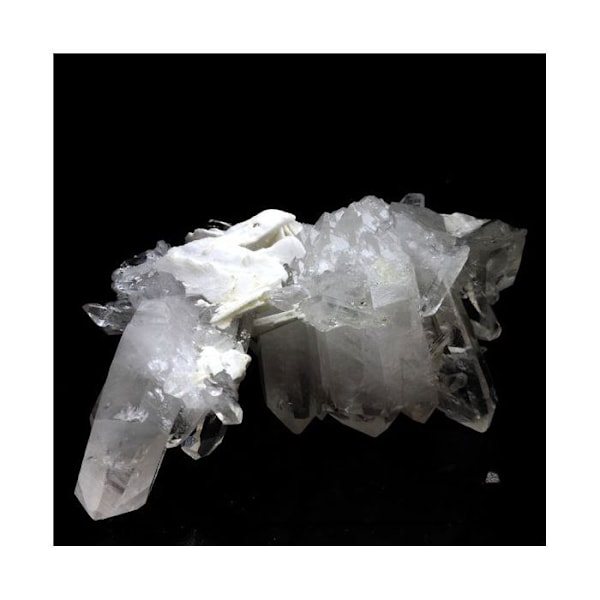 Sten og mineraler. Kvarts + baryt. 224,2 øre. La Gardette, Bourg d'Oisans, Frankrig..
