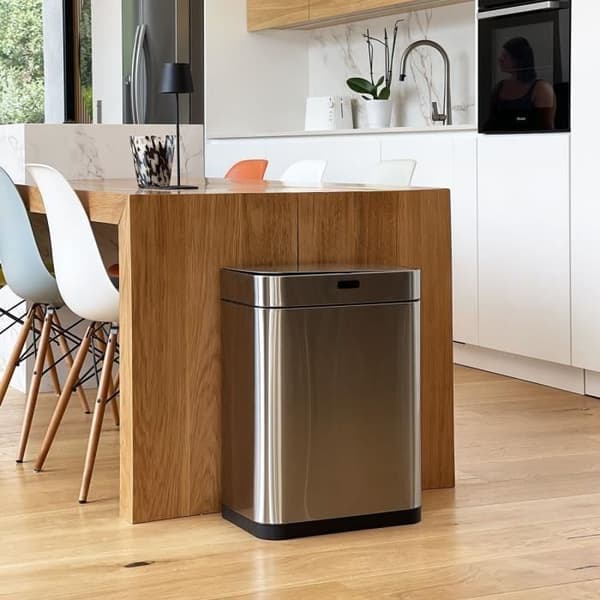 Automatisk Kökssopbehållare - UPPER - 60 L - Rostfritt Stål Silver - Kitchen Move Metall