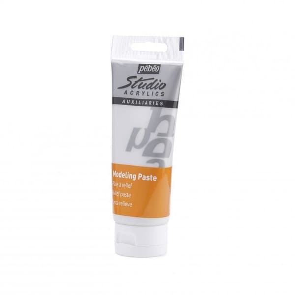 Modeling Paste - Pébéo - 100 ml - Texture gel - Relief för färger - Blandat Grå