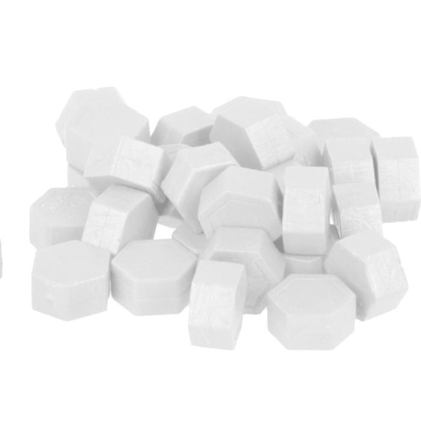 Hexagonala vaxpärlor 30g - Vit Vit
