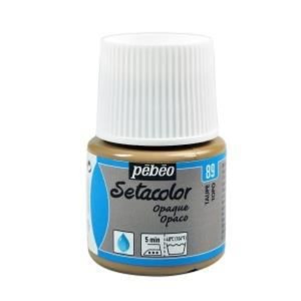 Setacolor uigennemsigtig taupe stofmaling 45 ml PEBEO