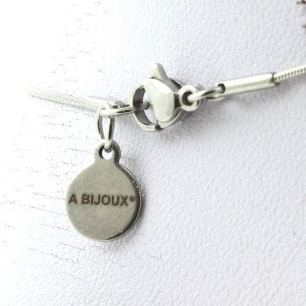 Kaulakoru - ABIJOUX - Australian Epidoti - 3 helmeä - Ruostumatonta terästä - 45 cm