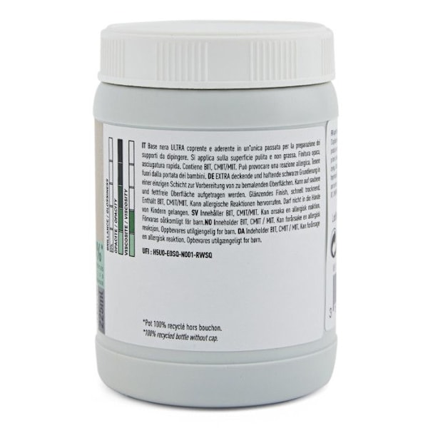 Gesso - Sort - Primer - Mat - Alle teknikker - Ekstra dækkende - Pébéo - 225ml
