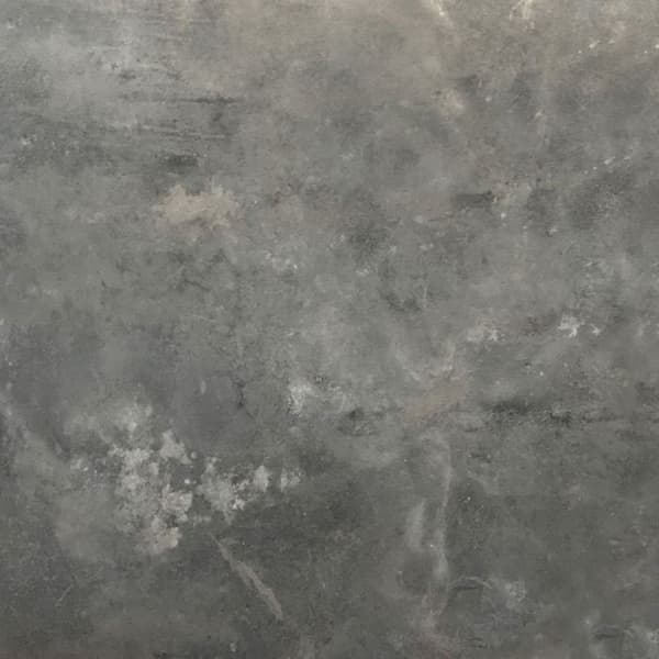 Bord 70 x 70 cm - Rund metallisk stenmodell Grå