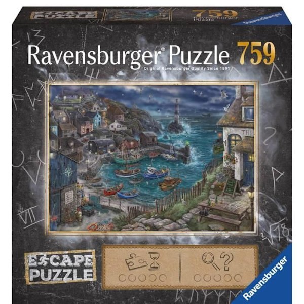 Flugtpuslespil Fyrtårnet - Ravensburger - 759 brikker - For voksne og børn fra 12 år - Flugtspil Flerfärgad