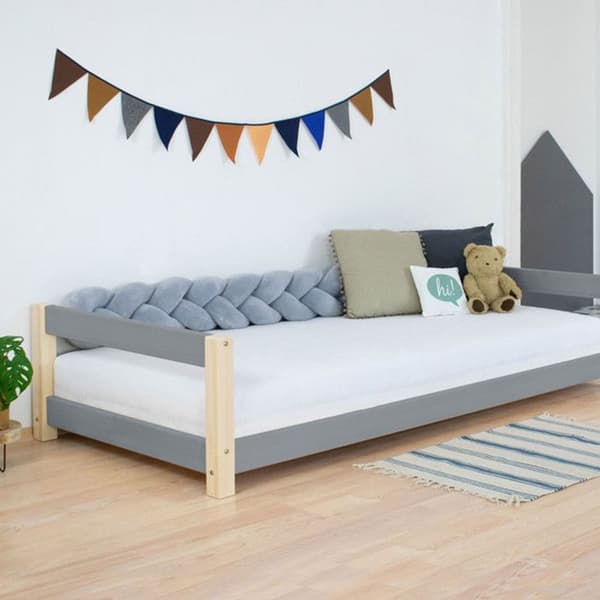 Køjeseng barn KIDDY 90 x 180 grå og naturlig Grå