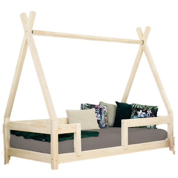 Benlemi - DO-0003/90X160-PRI - NAKANA tipi trä enkelsäng 90x160cm Beige