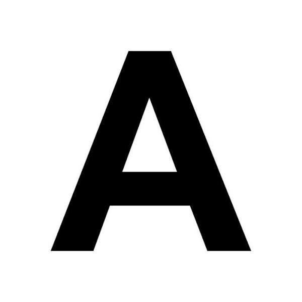Kivimäinen MDF-kirjain A sisustettavaksi - 8 cm kastanj