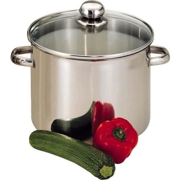 BAUMALU Kock inox + glaslock - 24 cm Grå
