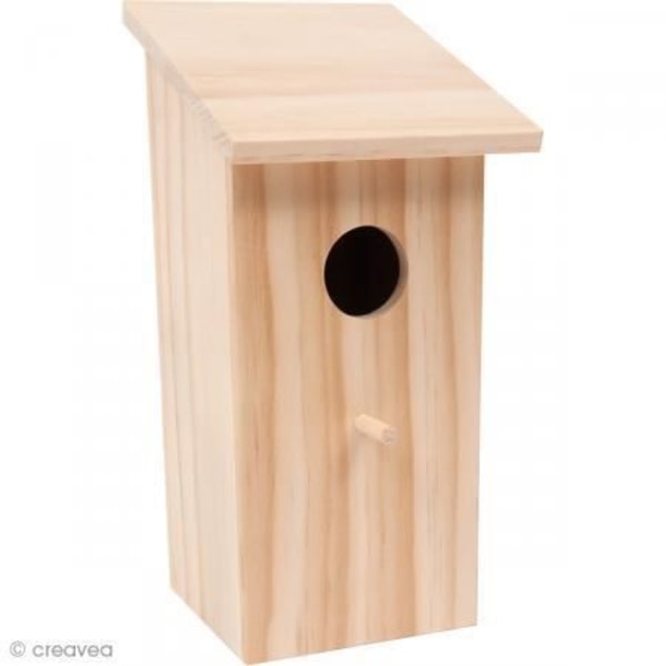 Fågelholk i trä - Fyrkant Mini - 21,5 cm Fågelholk trä: - Form: Fyrkantig - Format: Liten - Dimensioner: 10,4 x 11 x 21,5 cm (l x B x H)