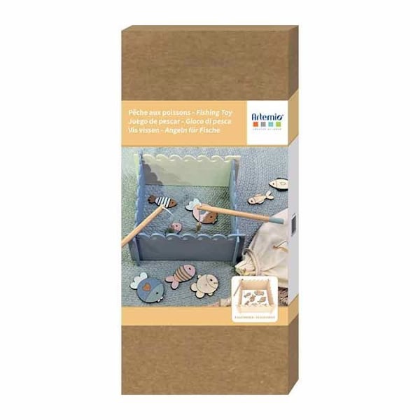 Fiskespel - Trä - 8 fiskar - 2 fiskespön - Från 3 år - Unisex Beige