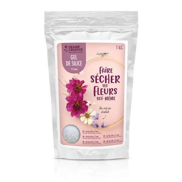 Silicagel til fremstilling af tørrede blomster 1 kg Transparent