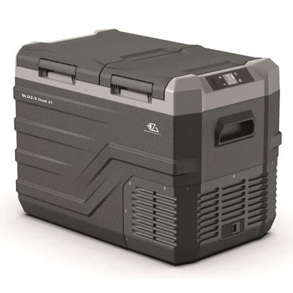 Elektrisk kylbox - EZA - BLIZZ-E DUAL - 12 volt / 24 volt V - 31L Svart grå
