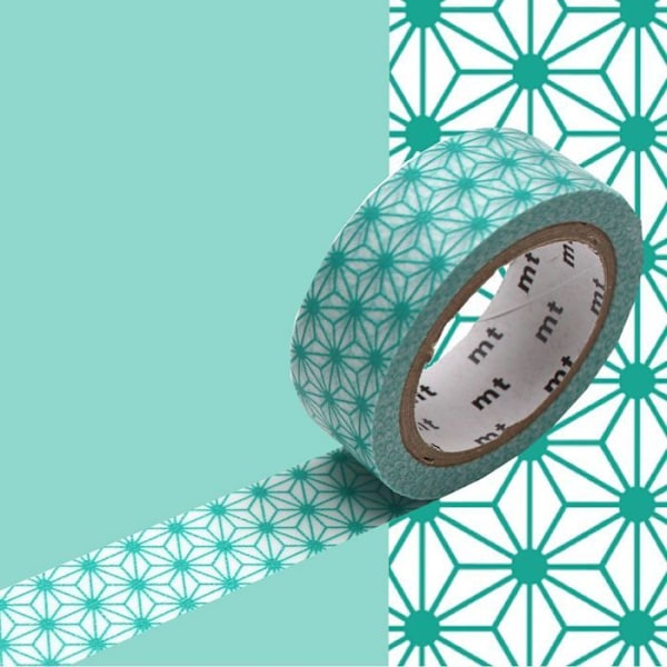 Masking Tape MT tähtikuvio asanoha vihreä grön