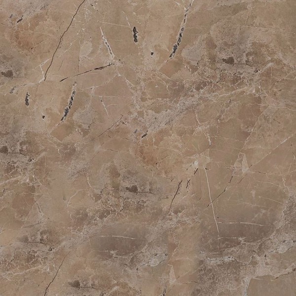 Bord 70 x 70 cm - Milano model græsk marmor med messingkanter kastanj