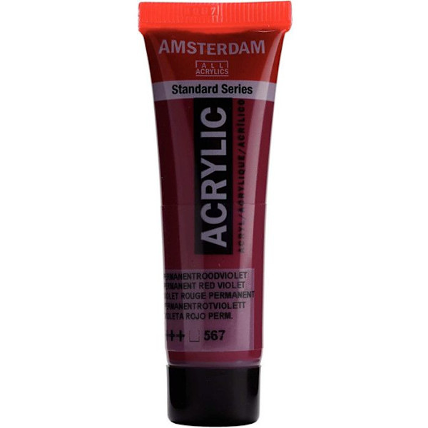 Amsterdam Acrilico Standard 20 Ml. Permanent Rødlig Lilla Viola Permanent Rosaröd