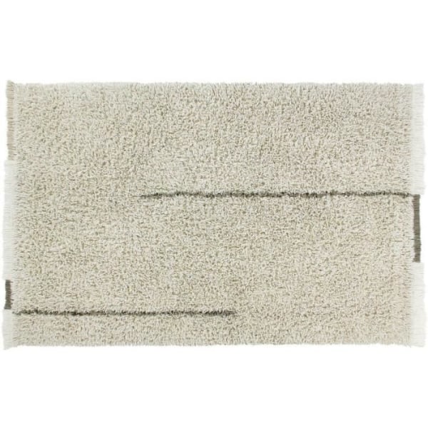 Maskintvättbar ull shaggy matta med fransar Seasons Lorena Canals Grå 200x300 - 200x300cm - Grå