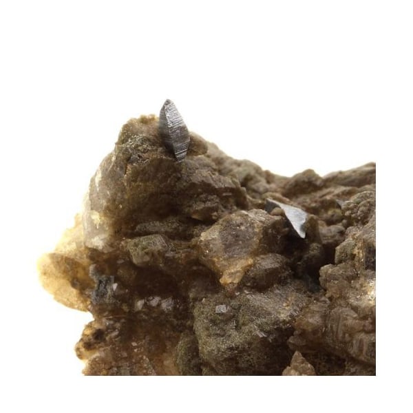 Sten og mineraler. Anatase + Kvarts. 147,5 øre. Col de La Madeleine, Savoie, Frankrig.