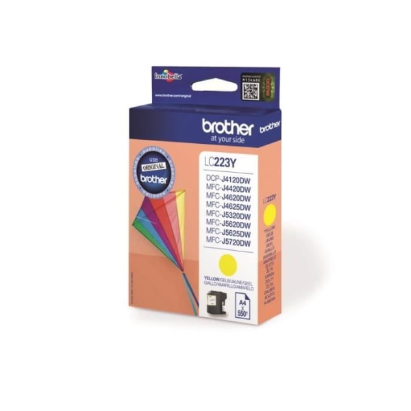 Brother LC223Y gul blækpatron til DCP-J4120DW, MFC-J4420DW, MFC-J5320DW, MFC-J4620DW, MFC-J5620DW, MFC-J5720DW
