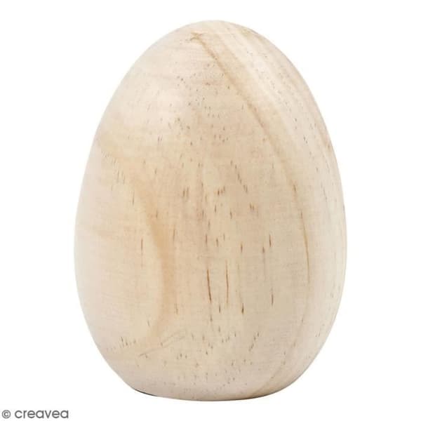 Dekorera träggägg - 8,3 cm - 1 st