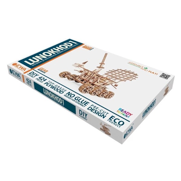 Byggset - EWA Eco-Wood-Art - LUNOKHOD - 424 bitar - Trä - Mekanik kastanj