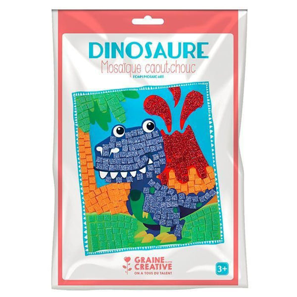 Blød gummimosaikboks - Dinosaur Flerfärgad