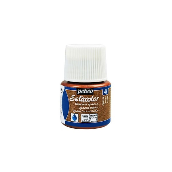 Tyger färg - PEBEO - Sétacolor ogenomskinlig kopparfolie - 45 ml - Kopparfärg - Metallisk effekt Koppar
