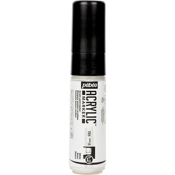 Acrylic marker - PEBEO - Akrylmärkare - Tjock spets 5/15 mm Vit Vit