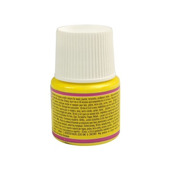 Akrylmaling - Pébéo - P.BO Déco - Citrongul - Mat - 45ml Gul citron