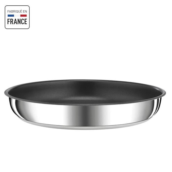 TEFAL INGENIO Preference Stekpanna 28 cm, Induktion, Non-stick beläggning, Rostfritt stål, Tillverkad i Frankrike L9730602 Grå