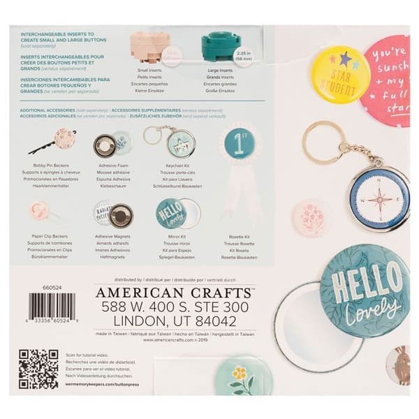 Presskit med knapp - WE R MEMORY - 660524 - Vit - Unisex - Studie Vit