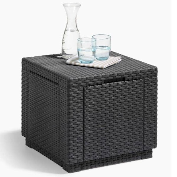 Keter Cube Graphite Storage Ottoman 213816 422801 Grafitgrå