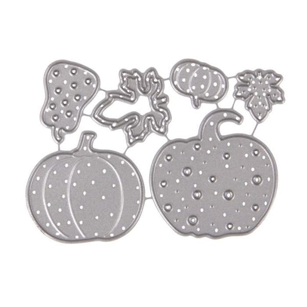 Stencilsæt - RAYHER - Græskar - 6 stk. - Størrelse 1,4-3,7 cm - Metal Grå