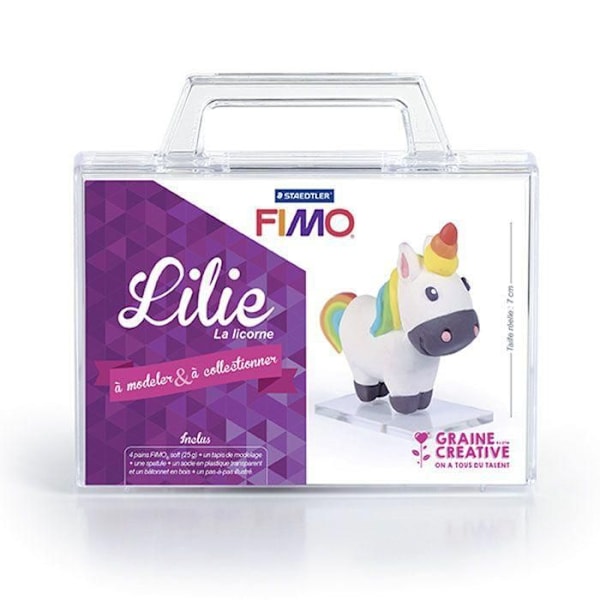Coffret muovailuvaha Ensimmäinen hahmoni - Lilie yksisarvinen Rosa, Vit