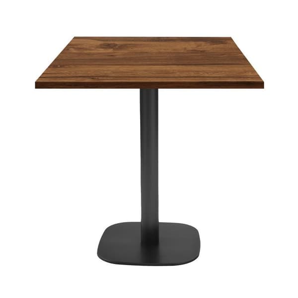 Tabel 70 x 70 cm - model Rund egetræ hunton brun