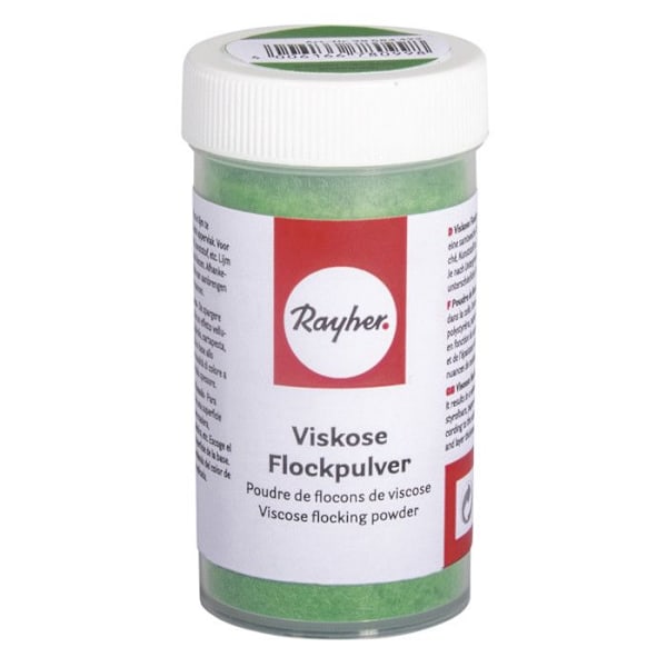 Flagerpulver - Viskose - 8 g - Græsgrøn - Strøeddåse - Dekorative genstande Gräsgrön