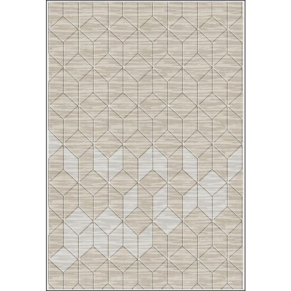 Matta - NIL - Beige - Halkskyddande - Tvättbar i maskin - 120x180 cm