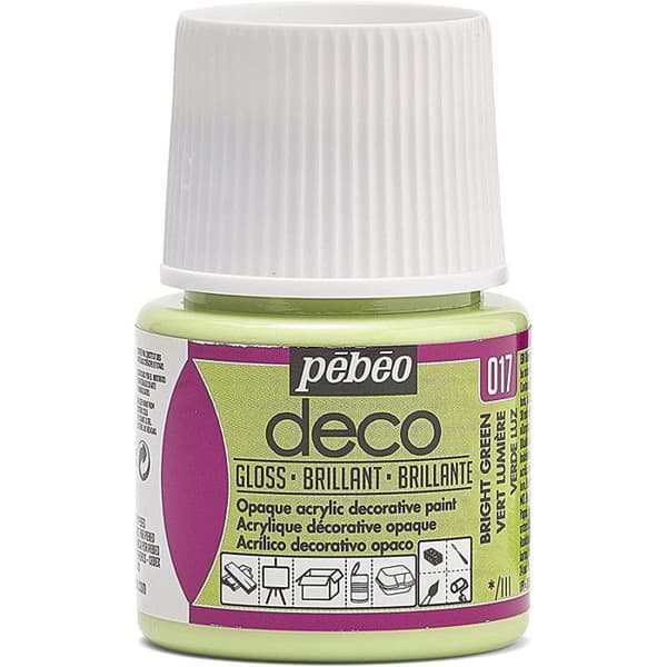 Akrylfärg - Pébéo - P.BO Déco - Ljusgrön - Blank - 45ml Grön