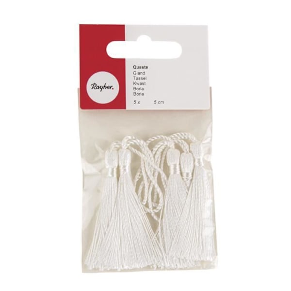 Dekorativ klamme - Rayher - Sort - 5 cm - 100% polyester - 5 stk. Svart
