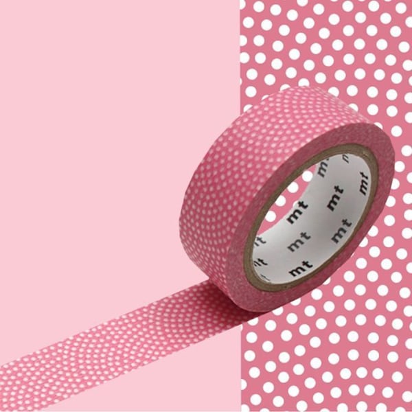 Masking Tape - MT - Pois Samekomon - Rose Pastel - Papir Tape - Mixte pastell rosa