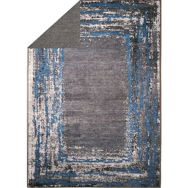 RING Tæppe Sort/Blå Mål - 160x230