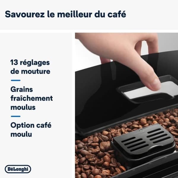 Maskine espresso kværner - De'Longhi - Magnifica S - ECAM22.140.B - 4 opskrifter - Sort Svart