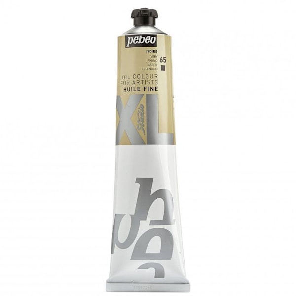 Fin olie - Pébéo - Studio XL - 200 ml tube - Elfenbenshvid - Lyse og dybe farver Vit