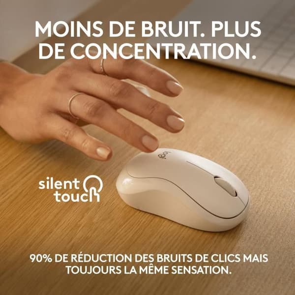 Mus - Trådløs - Logitech - M240 Silent - Hvid