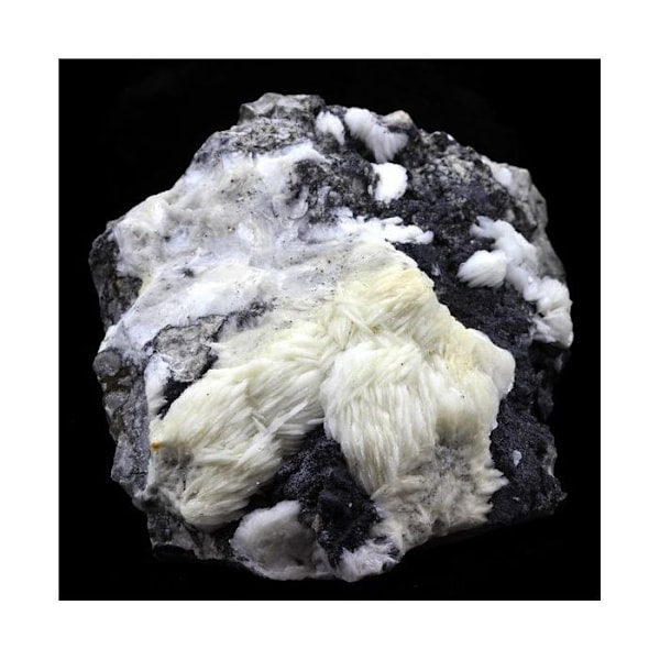 Stenar och mineraler. Baryt + Sfalerit. 2567,0 cent. Mechelen, Saint-Laurent-le-Minier, Occitanie, Frankrike.